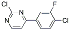 2-Chloro-4-(4-chloro-3-fluoro-phenyl)-pyrimidine Struktur