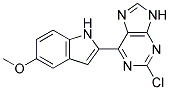 2-chloro-6-(5-methoxy-1H-indol-2-yl)-9H-purine Struktur