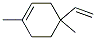 1,4-Dimethyl-4-vinyl-1-cyclohexene Struktur