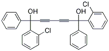 (-)-1,6-BIS(O-CHLOROPHENYL)-1,6-DIPHENYL-2,4-HEXADIYNE-1,6-DIOL Struktur