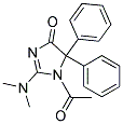 1-ACETYL-2-DIMETHYLAMINO-5,5-DIPHENYL-2-IMIDAZOLIN-4-ONE Struktur