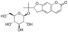 2-(1-(B-D-GLUCOPYRANOSYLOXY)-1-METHYLETHYL)-2,3-DIHYDROFURO(3,2-G)CHROMEN-7-ONE Struktur