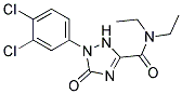 1-(3,4-Dichlorophenyl)-2,5-dihydro-5-oxo-1H-1,2,4-triazole-3-carboxylicaciddiethylamide Struktur