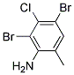 2-Amino-4-chloro-3,5-dibromotoluene Struktur