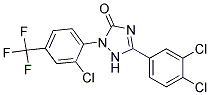 2-(2-Chloro-4-trifluoromethylphenyl)-5-(3,4-dichlorophenyl)-1,2-dihydro-3H-1,2,4-triazol-3-one Struktur