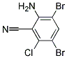 2-Amino-3,5-dibromo-6-chlorobenzonitrile Struktur