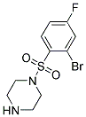 1-(2-Bromo-4-fluoro-benzenesulfonyl)-piperazine Struktur