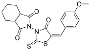 2-(5-((4-Methoxyphenyl)methylene)-4-oxo-2-thioxo-1,3-thiazolan-3-yl)hexahydro-1H-isoindole-1,3(2H)-dione Struktur