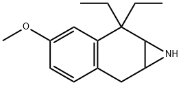 7,7-Diethyl-5-methoxy-1a,2,7,7a-tetrahydro-1H-1-aza-cyclopropa[b]naphthalene Struktur