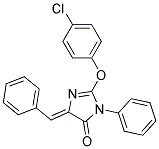 2-(4-CHLOROPHENOXY)-3-PHENYL-5-PHENYLMETHYLENE-4H-IMIDAZOL-4-ONE Struktur