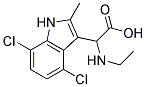 2-(4,7-DICHLORO-2-METHYL-1H-INDOL-3-YL)-2-(ETHYLAMINO)ACETIC ACID Struktur