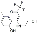 1,1,1-TRIFLUORO-4-[(2-HYDROXYETHYL)AMINO]-4-(2-HYDROXY-5-METHYLPHENYL)BUT-3-ENE-2-ONE Struktur