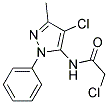 2-CHLORO-N-(4-CHLORO-3-METHYL-1-PHENYL-1H-PYRAZOL-5-YL)ACETAMIDE, TECH Struktur