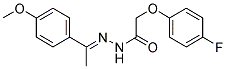 2-(4-FLUOROPHENOXY)-N'-[(1E)-1-(4-METHOXYPHENYL)ETHYLIDENE]ACETOHYDRAZIDE Struktur