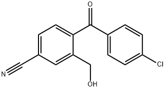 2-HYDROXYMETHYL-4-CYANO-4'-CHLORO-BENZOPHENONE Struktur