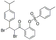 2-[2,3-DIBROMO-3-(4-ISOPROPYLPHENYL)PROPANOYL]PHENYL 4-METHYLBENZENE-1-SULPHONATE Struktur