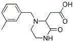 2-[1-(3-METHYLBENZYL)-3-OXO-2-PIPERAZINYL]-ACETIC ACID Struktur