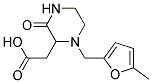 2-{1-[(5-METHYL-2-FURYL)METHYL]-3-OXO-2-PIPERAZINYL}ACETIC ACID Struktur