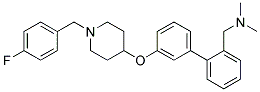 1-(3'-([1-(4-FLUOROBENZYL)PIPERIDIN-4-YL]OXY)BIPHENYL-2-YL)-N,N-DIMETHYLMETHANAMINE Struktur