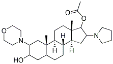 2-(4-MORPHOLINYL)-16-(1-PYRROLIDINYL)-ANDROSTANE-3,17-DIOL 17-ACETATE Struktur