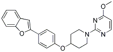 2-(4-[4-(1-BENZOFURAN-2-YL)PHENOXY]PIPERIDIN-1-YL)-4-METHOXYPYRIMIDINE Struktur