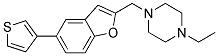 1-ETHYL-4-([5-(3-THIENYL)-1-BENZOFURAN-2-YL]METHYL)PIPERAZINE Struktur