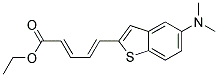 (2E,4E)-5-(5-DIMETHYLAMINO-BENZO[B]THIOPHEN-2-YL)-PENTA-2,4-DIENOIC ACID ETHYL ESTER Struktur