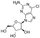 2-AMINO-6-CHLORO-9-(BETA-D-ARABINOFURANOSYL)-9H-PURINE Struktur