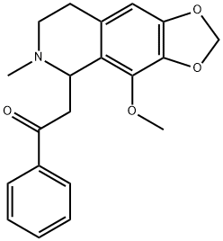 2-(4-METHOXY-6-METHYL-5,6,7,8-TETRAHYDRO-[1,3]DIOXOLO[4,5-G]ISOQUINOLIN-5-YL)-1-PHENYL-ETHANONE Struktur