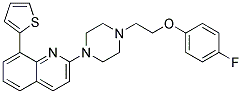 2-(4-[2-(4-FLUOROPHENOXY)ETHYL]PIPERAZIN-1-YL)-8-(2-THIENYL)QUINOLINE Struktur