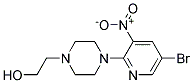 2-[4-(5-BROMO-3-NITRO-PYRIDIN-2-YL)-PIPERAZIN-1-YL]-ETHANOL Struktur