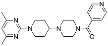 2-[4-(4-ISONICOTINOYLPIPERAZIN-1-YL)PIPERIDIN-1-YL]-4,6-DIMETHYLPYRIMIDINE Struktur