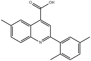 2-(2,5-DIMETHYLPHENYL)-6-METHYLQUINOLINE-4-CARBOXYLIC ACID Struktur