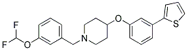 1-[3-(DIFLUOROMETHOXY)BENZYL]-4-[3-(2-THIENYL)PHENOXY]PIPERIDINE Struktur