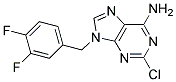 2-CHLORO-9-(3,4-DIFLUORO-BENZYL)-9H-PURIN-6-YLAMINE Struktur