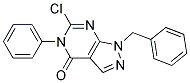 1-BENZYL-6-CHLORO-5-PHENYL-1,5-DIHYDRO-PYRAZOLO[3,4-D]PYRIMIDIN-4-ONE Struktur