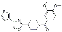 1-(3,4-DIMETHOXYBENZOYL)-4-[3-(3-THIENYL)-1,2,4-OXADIAZOL-5-YL]PIPERIDINE Struktur