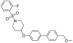 1-[(2-FLUOROPHENYL)SULFONYL]-4-([4'-(METHOXYMETHYL)BIPHENYL-4-YL]OXY)PIPERIDINE Struktur