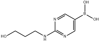 (2-[(3-HYDROXYPROPYL)AMINO]PYRIMIDIN-5-YL)BORONIC ACID Struktur