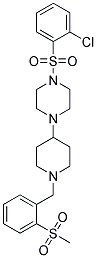 1-[(2-CHLOROPHENYL)SULFONYL]-4-(1-[2-(METHYLSULFONYL)BENZYL]PIPERIDIN-4-YL)PIPERAZINE Struktur