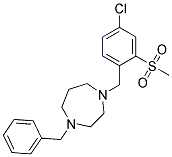 1-BENZYL-4-[4-CHLORO-2-(METHYLSULFONYL)BENZYL]-1,4-DIAZEPANE Struktur