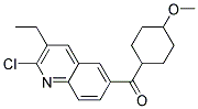 2-CHLORO-3-ETHYLQUINOLIN-6-YL 4-METHOXY-CYCLOHEXYL KETONE Struktur