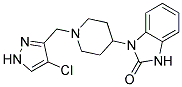 1-(1-[(4-CHLORO-1H-PYRAZOL-3-YL)METHYL]PIPERIDIN-4-YL)-1,3-DIHYDRO-2H-BENZIMIDAZOL-2-ONE Struktur