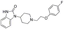 1-(1-[2-(4-FLUOROPHENOXY)ETHYL]PIPERIDIN-4-YL)-1,3-DIHYDRO-2H-BENZIMIDAZOL-2-ONE Struktur