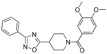 1-(3,4-DIMETHOXYBENZOYL)-4-(3-PHENYL-1,2,4-OXADIAZOL-5-YL)PIPERIDINE Struktur