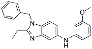 (1-BENZYL-2-ETHYL-1H-BENZOIMIDAZOL-5-YL)-(3-METHOXY-PHENYL)-AMINE Struktur