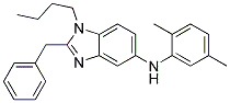 (2-BENZYL-1-BUTYL-1H-BENZOIMIDAZOL-5-YL)-(2,5-DIMETHYL-PHENYL)-AMINE Struktur