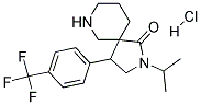 2-ISOPROPYL-4-(4-(TRIFLUOROMETHYL)PHENYL)-2,7-DIAZASPIRO[4.5]DECAN-1-ONE HYDROCHLORIDE Struktur