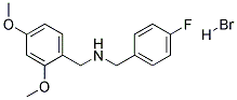 (2,4-DIMETHOXY-BENZYL)-(4-FLUORO-BENZYL)-AMINEHYDROBROMIDE Struktur