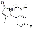 1-(4-FLUORO-2-NITROPHENYL)-5-METHYL-PYRAZOL-3-ONE Struktur